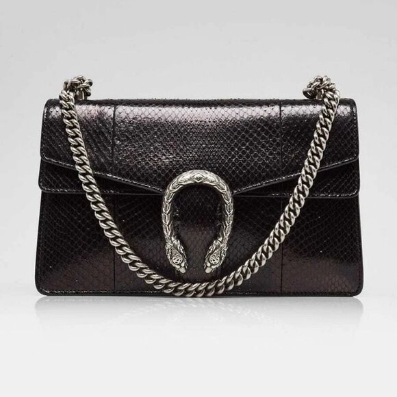 Gucci Black Snakeskin Small Dionysus Small Shoulder Bag - Picture 1 of 12
